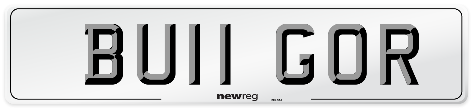 BU11 GOR Number Plate from New Reg